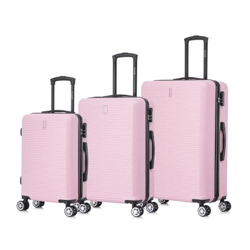 Set de Valise 3 Pièces | Valise Celims France Weekend | Cabine + Moyenne + Grande | Ultra-Résistant | Roues 360 | Cadenas | Rose Pâle