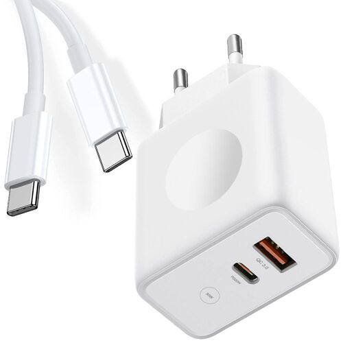 Chargeur Usb 30w 2-En-1 Pd 20w+Qc 3.0 Avec Câble Usb-C 1m Pour Samsung S23 Ultra S23+ S22 Ultra S22+ - E.F.Connection