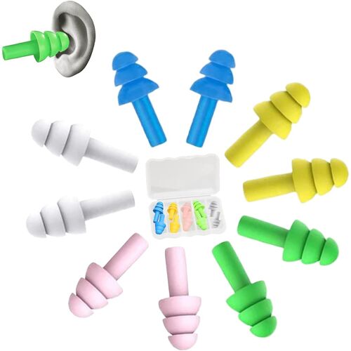 Bouchons D'oreille De Nager, Boule Quies In Silicone, Bouchon D'oreille, Bouchons D'oreilles Pour Dormir, Imperméable Bouchons D'oreille Bouchon Oreille Anti Bruit Reutilisable, 5 Paires 