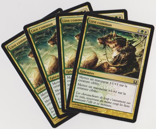 Lot : 4x Lien Commun / Common Bond - Guilde Selesnya Multicolor - Rtr  Retour Sur / Return To Ravnica - Cartes Magic Mtg Playset