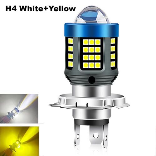 Phare Led Antibrouillard Pour Motos, 1 Pièce, H4 H6, Bicolore, Super Lumineux