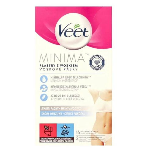 Bandes De Cire Dépilatoire - Veet - Peau Sensible - Bikini Et Aisselles - 16 Pièces 