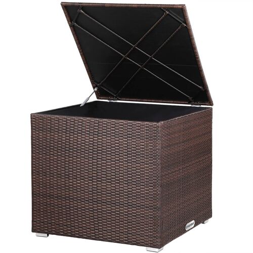 Coffre De Jardin Brun 75x75x70cm Rangement