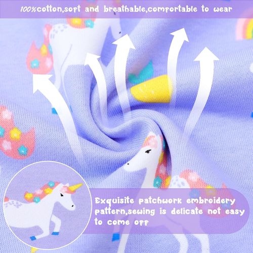 Kalanka-Sweatshirt Enfant Fille Cheval Licorne Arc-En-Ciel Pullover Sweatshirt Col Rond Coton Gris Rose Mignon Pas Cher Manches Longues Casual Tops Sport Pull Sweat-Shirt Pour Bebe Filles 2-7 Ans