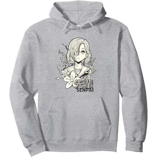 Kalanka-Fille Anime School Girl I Senpai En Lettres Japonaises Otaku Sweat À Capuche