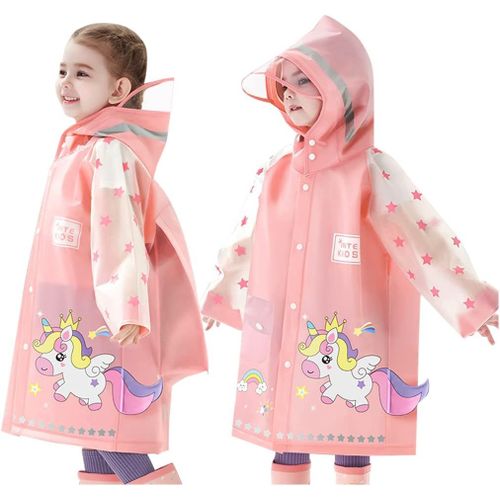 Kalanka-Imperméables Pour Enfants Garçons Filles Poncho De Pluie Léger Vestes De Pluie Dessin Animé Mignon Réutilisable Vêtements De Pluie 1-8 Ans
