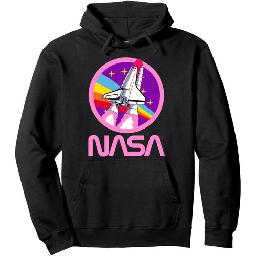 Kalanka-Officielle De La Nasa Fusée Arc-En-Ciel Rose Cadeau De Fille Sweat À Capuche