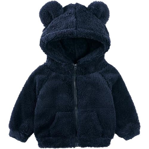 Kalanka-Bébé Garçons Filles Dessin Animé Polaire Veste À Capuche Manteau Avec Oreilles Chaud Vêtements D'extérieur Manteau Zip Up Manteau