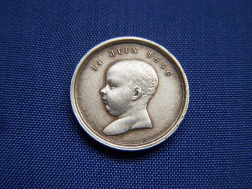 Médaille De Baptême Louis Napoléon B 14 Juin 1856.Argent.