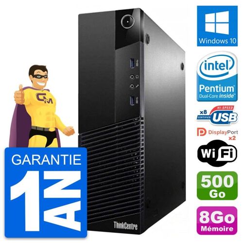 PC Lenovo ThinkCentre M83 SFF Intel G3220 RAM 8Go Disque 500Go Windows 10 Wifi