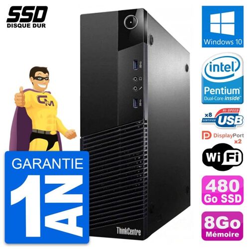 PC Lenovo ThinkCentre M83 SFF Intel G3220 RAM 8Go SSD 480Go Windows 10 Wifi
