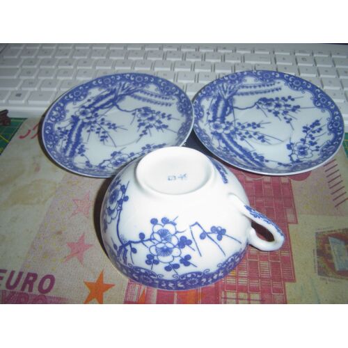 Ensemble 2 Coupelles + Tasse En Porcelaine De Chine Tres Fine