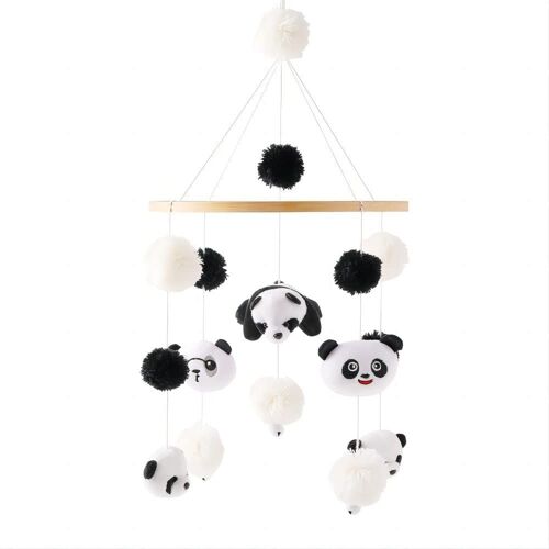 Lit Bébé Mobile Nouveau-Né Pépinière Suspendu Mobile Arc-En-Ciel Mobile Pour Lit Bébé Berceau/Décoration Ornement Cadeau(Panda)