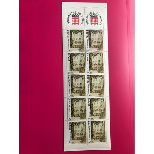 Monaco - Carnet Numéro 6 De 10 Timbres - La Cour D Honneur De La Mairie -