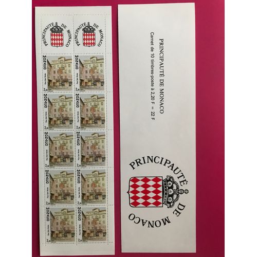 Monaco - Carnet Numéro 9 De 10 Timbres - Place Saint Nicolas Par C Roticher - Année 1989