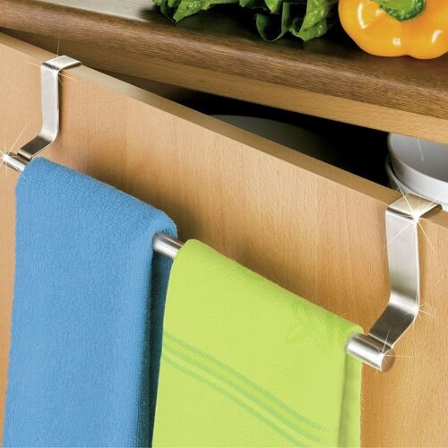 SHOP-STORY - TOWLDER : Porte-Torchons et Serviettes Extensible (25 à 40 cm) à Suspendre en Acier Chromé
