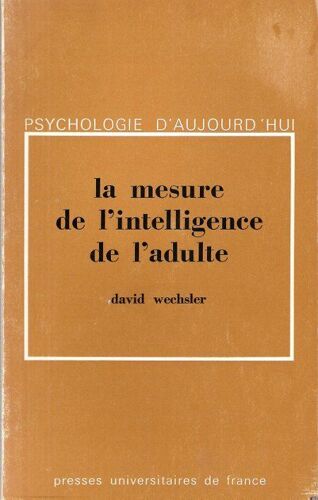 La Mesure De L'intelligence De L'adulte