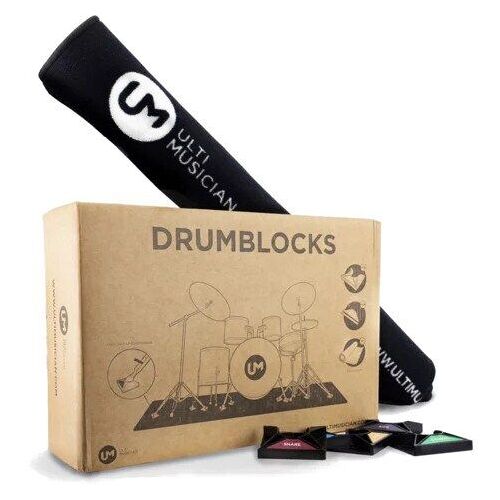 Ultimusician Drumblocks + Tapis De Batterie Noir