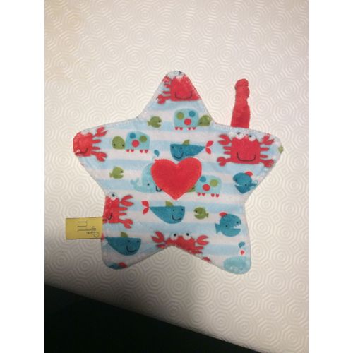 Doudou Étoile Coeur Crabe