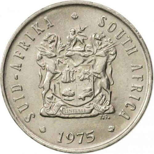 Pièce 5 Cents Afrique Du Sud 1975