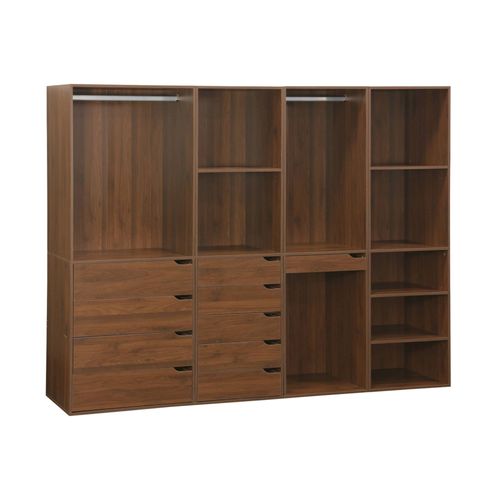 Kit Dressing Modulable Avec 4 Éléments, Noyer