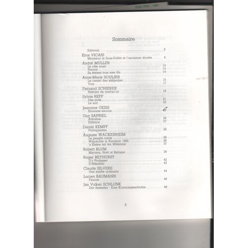 Revue Alsacienne De Litterature  N°34