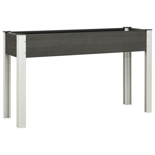 Vidaxl Lit Surélevé De Jardin Gris 120x40x75 Cm Wpc