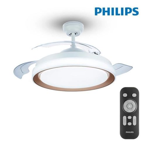 Ventilateur de plafond Gold Atlas LED 28+35w pales : ø106cm avec télécommande