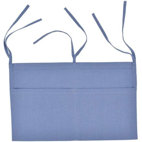 Suspendu Organisateur De Couches,Sac Rangement Pour Lit Bébé Cabine Chevet Chambre D'enfant Poche Lin Pour Bavoirs Jouets(Bleu)