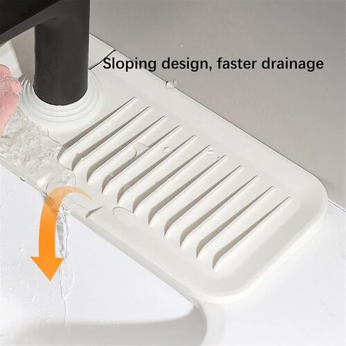 Silicone Évier Robinet Tapis Évier De Cuisine Éclaboussures Garde Robinet Poignée Goutte À Goutte Plateau Pour Cuisine Salle De Bain Comptoir, A