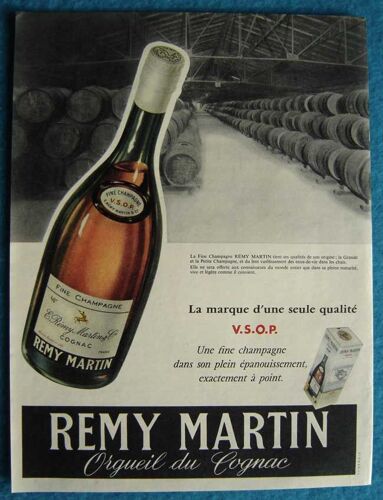 Publicité Papier - Cognac Remy Martin De 1957