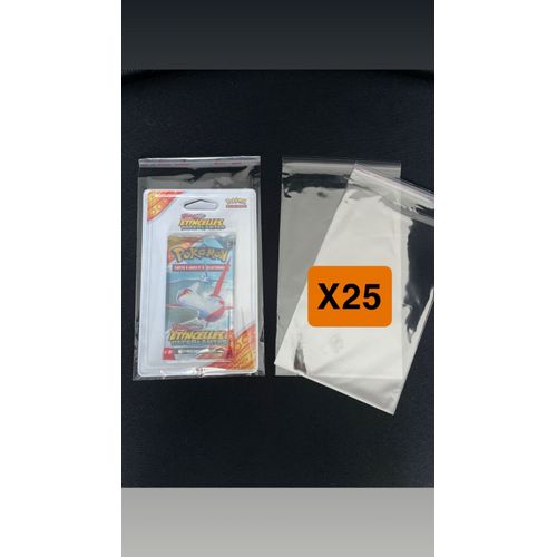 25 Protections Pour Booster Pokemon Sous Blister Plastique 