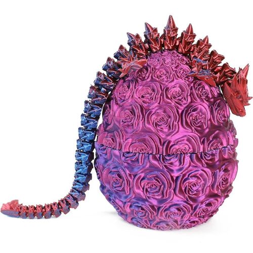 3D Printed Dragon Egg Dragon Egg Toy Fully Articulated Dragon Crystal Dragon Toy Home Office Decora