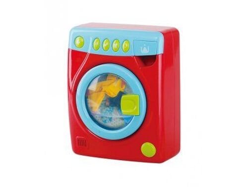 Machine A Laver Avec Sons Bruitages - Fonctions Realistes : Hublot, Rotation Tambour, Tiroir Lessive - Lave Linge - Jouet Imitation Enfant