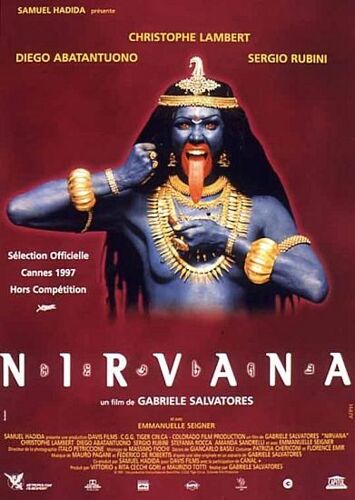 Nirvana - Affiche Originale De Cinéma - Format 40x60 Cm - De Gabriele Salvatores Avec Christophe Lambert, Diego Abatantuono, Stefania Rocca, Emmanuelle Seigner, Amanda Sandrelli - Année 1997