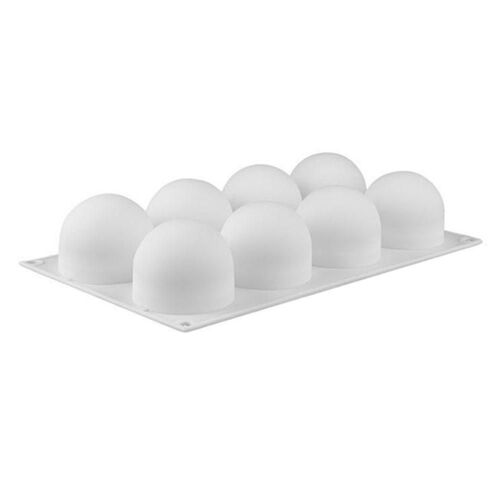 8 Pcs Semi-Circulaire Mousse De Noix De Coco Moule À Gâteau Moule En Silicone Pour Gâteaux Moule De Chocolat Outils De Boulangerie