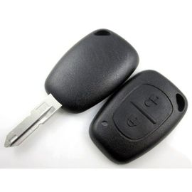 Coque Clé Télécommande (Plip 2 Boutons) + Lame Vierge - Pour Renault  Trafic, Master, Kangoo,  Modus, Mascott & Opel Vivaro,  Movano