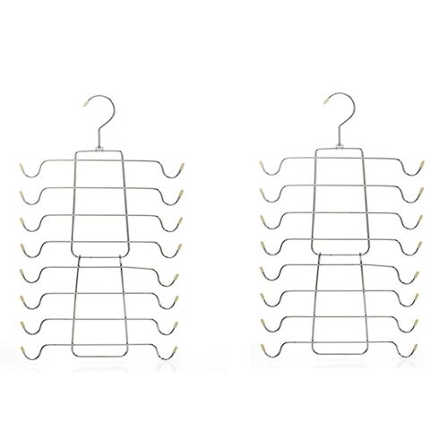 2Pcs Space Saving Hangers Closet Organizer for Tank Top Bra Pajamas Strappy Dress Bathing Suit Hang