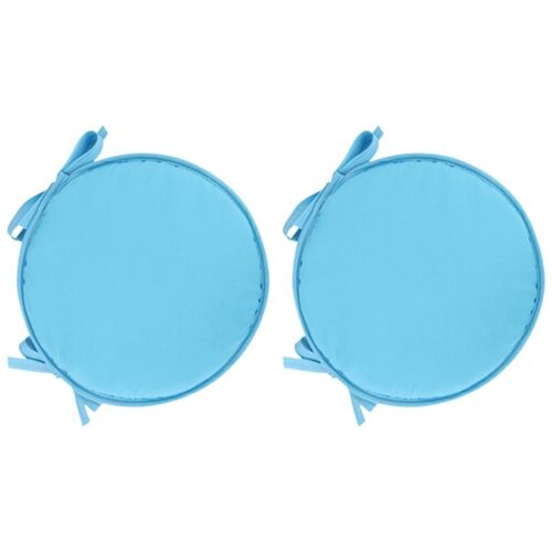Round Chair Seat Pads, 2 Pcs Circular Waterproof Chair Cushions for Indoor Outdoor Garden Dining Of