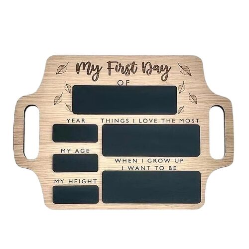 Premier Jour D¿École Signe - Réutilisable Mémoire Photo Board Avec Poignées Retour À L¿École Début De L¿École