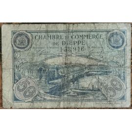 Billet 0,50 Franc Chambre De Commerce De Dieppe 1920 - 50 Centimes - 153916