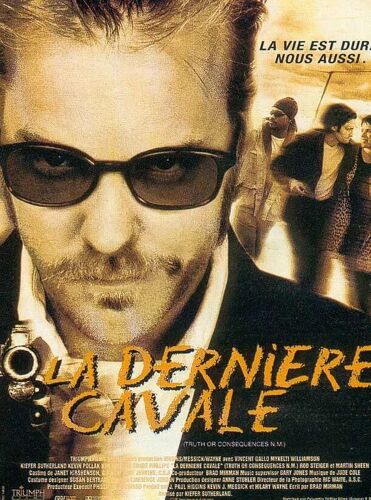La Dernière Cavale - Affiche Originale De Cinéma - Format 40x60 Cm - Un Film De Et Avec Kiefer Sutherland - Vincent Gallo, Mykelti Williamson, Kevin Pollak, Kim Dickens - Année 1996