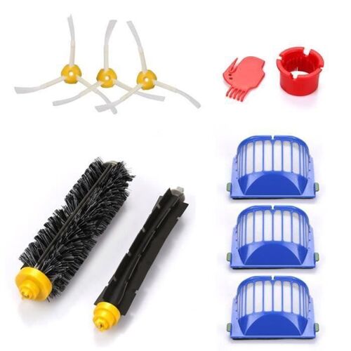 Remplaçant Kit secours d'accessoires pour iRobot Roomba série 585 589 600 605 610 615 616 620 621 625 630 631 632 639 650 651 Filtre