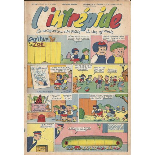 L'intrepide  N° 278 : Le Magazine Des Petits Et Des Grands 2eme Serie