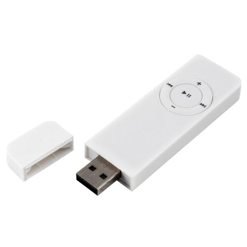 Portable Usb Sport U Disk Mini Mp3 Music Player Support 32gb Tf Card (blanc)
