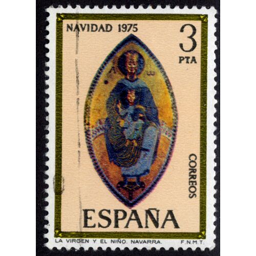 Timbre Navidad 1975.Espana.Correos.3pta.