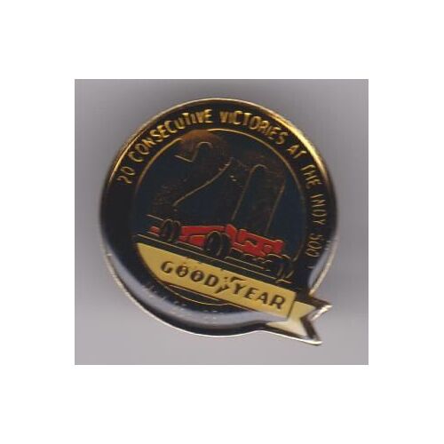 Pins Goodyear 20 Consecutive Victories At The Indy 500 May 26, 1991 Signé Strutt Yur Stuff