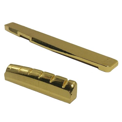 Sillet Et Selle De Chevalet De Guitare Acoustique En Laiton 6 Cordes