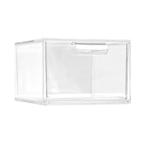 Stackable Makeup Organizer And Storage, Acrylic Organizers, Clear Plastic Storage Drawer With Handl