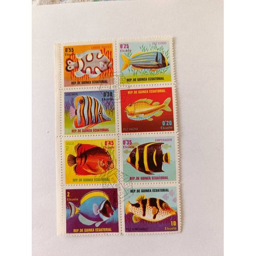 Bloc Feuillet Timbres Guinée Équatoriale